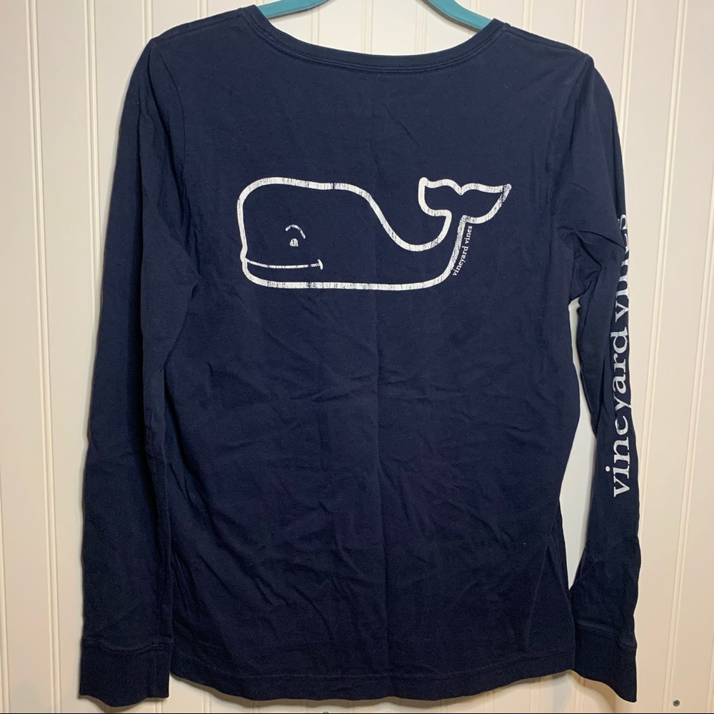 ☀️3/$25 Vineyard Vines Classic Navy Blue Whale Long Sleeve T Shirt